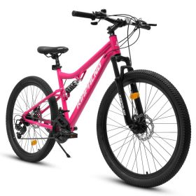 A26304 26 Inch All-Terrain Mountain Bike With Disc Brakes 21-Speed Drivetrain & Durable Carbon Steel Frame Ideal For Men And Women, Perfect For Trail