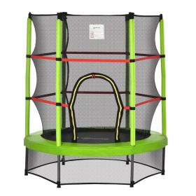 Î¦5FT Kids Trampoline with Enclosure Net for Age 3 to 6 Years Green