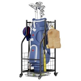 Golf Bag Storage Garage Organizer,Golf Club Bag Storage Rack For Garage, Extra Storage Rack For Golf Clubs,Golf Bag Organizer Fit For Garage,Shed,Base