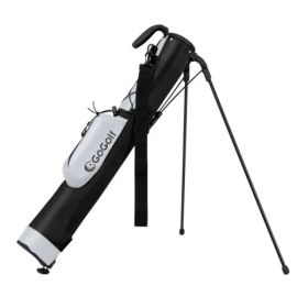 Portable Golf Carry Bag - Dual Carrying (Shoulder Strap+Top Handle), Zippered Pocket+Bottle Holder-Grey + Black