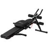 Soozier Foldable Ab Machine Workout Bench Abdominal Cruncher Resistance Bands