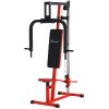 Soozier Chest Fly and Chest Press Machine for Back, Pectoral, Rear Deltoid and Shoulder Training, Red