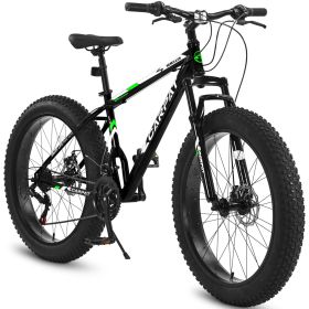 S26102 26 Inch Mountain Bike, Shimano 21 Speeds with Mechanical Disc Brakes, High-Carbon Steel Frame