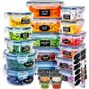 50 pcs Meal Prep Container with Lids Set, Leakproof, BPA-Free, Food Storage Containers, Reusable Lunch Storage Set for Kitchen Organization