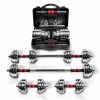 Adjustable Dumbbell Set Home Gym Cast Iron Barbell Sets with Carry Box 66lbs Office Bedroom Workout Dumbbells for Men and Women