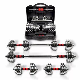 Adjustable Dumbbell Set Home Gym Cast Iron Barbell Sets with Carry Box 66lbs Office Bedroom Workout Dumbbells for Men and Women