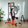 Soozier Chest Fly and Chest Press Machine for Back, Pectoral, Rear Deltoid and Shoulder Training, Red