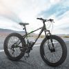 S26102 26 Inch Mountain Bike, Shimano 21 Speeds with Mechanical Disc Brakes, High-Carbon Steel Frame