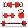Soozier 4-in-1 Adjustable Weights Dumbbell Sets, Used as Barbell, Kettlebell, Push up Stand, Free Weight Set for Men & Women Home Gym Training, 44LBS
