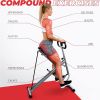 Squat Assist Trainer, Foldable & Easy Setup Exercise Equipment w/Adjustable Resistance, Home Gym Training Machine for Arm, Glute & Leg Workout