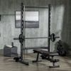 Soozier Squat Rack with Pull Up Bar Adjustable Weight Lifting Home Gym