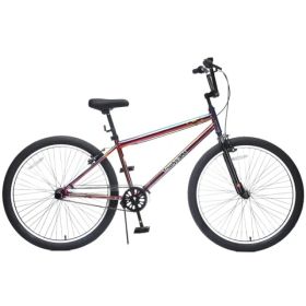 26 Inch Freestyle Bike For Teens, Steel Frame Single-Speed Bicycle With 2 Pegs , Front Caliper Brake And Rear V Brake, Bicycle For Boys And Girls Ages