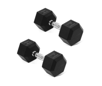 A Set Of Hexagonal Rubber-coated Dumbbells - Non-slip Grips That Are Durable And Space-saving For Home Gym Strength Training--Only Supports Self (Option: 20LB Pair)