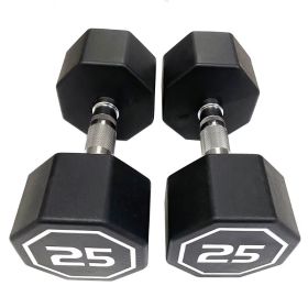 Octagon Dumbbell for Commercial & Household Fitness Usage (Weights Available: 25LB, Color: Black)