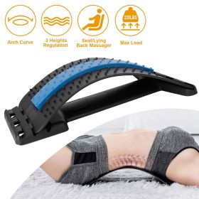 Back Massage Stretching Device Multi-Level Lumbar Spinal Support Stretcher Herniated Disc Upper Lower Back Pain Relief (Color: As Shown)