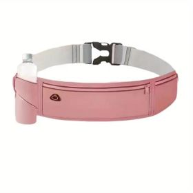 Gym & Trail Running Fanny Pack – Invisible Fit with Reflective Strips & Lock Closure (6 Stylish Colors) (Color: Dusty Rose)