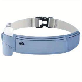 Gym & Trail Running Fanny Pack – Invisible Fit with Reflective Strips & Lock Closure (6 Stylish Colors) (Color: Blue)